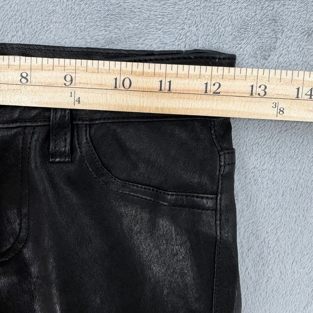 L'Agence Margot Black Coated Skinny Lamb Leather High Rise Pants Size 23 - Picture 16 of 16